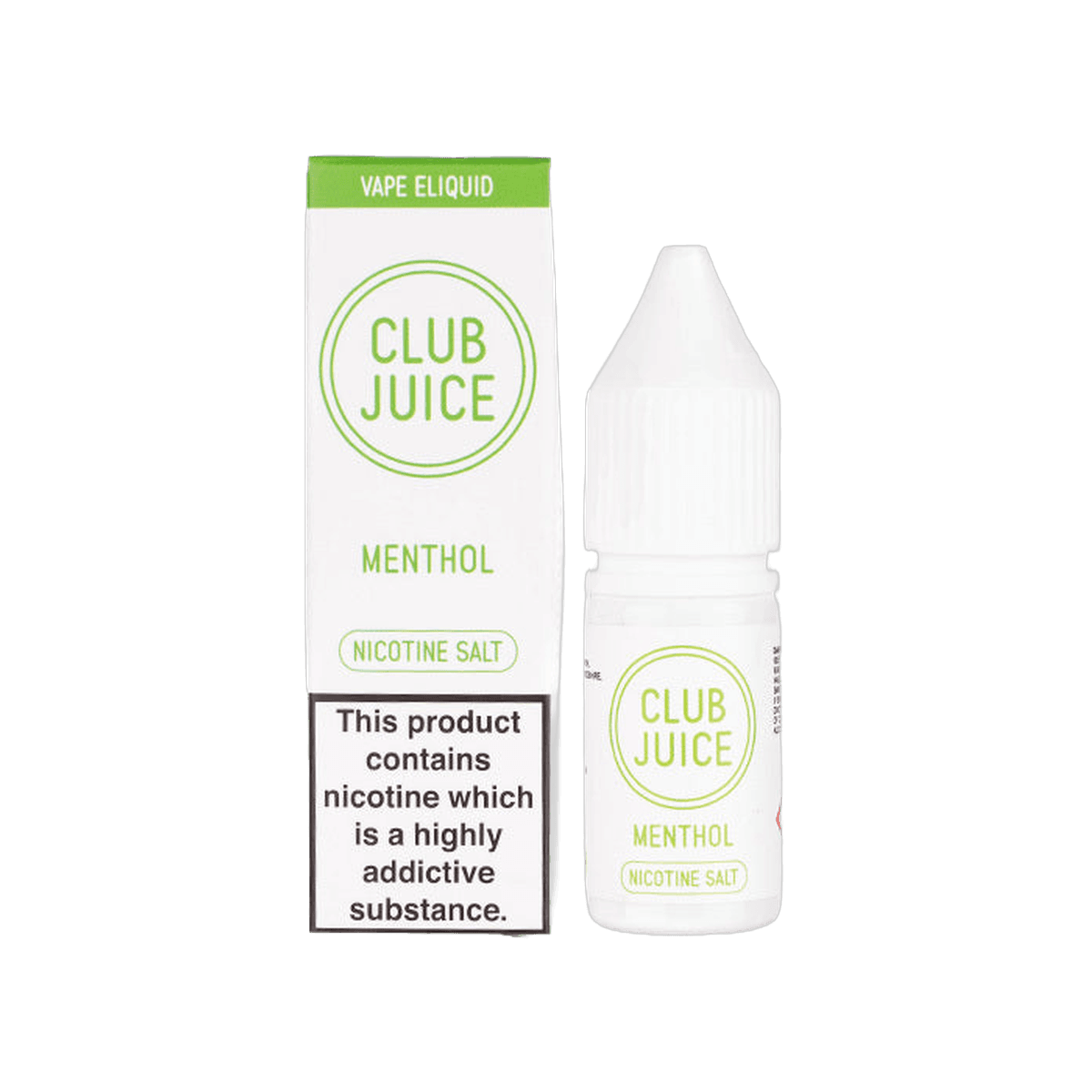 Menthol Nic Salt E-Liquid by Club Juice
