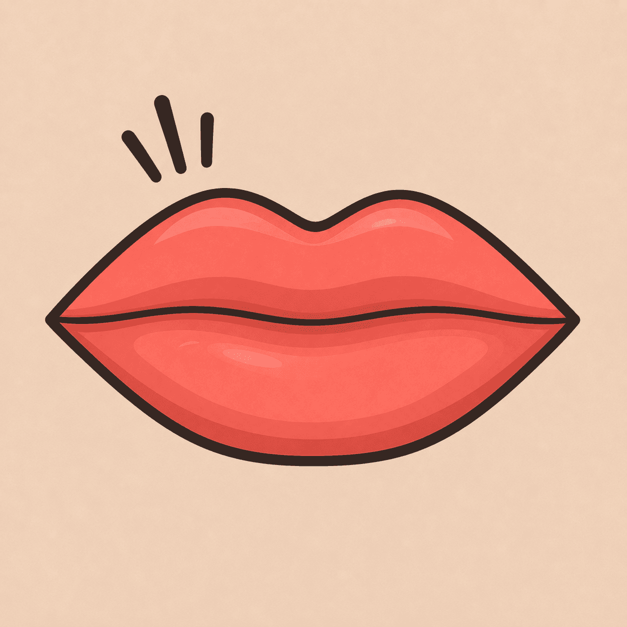 Lips showing the tingling sensation a nicotine pouch gives