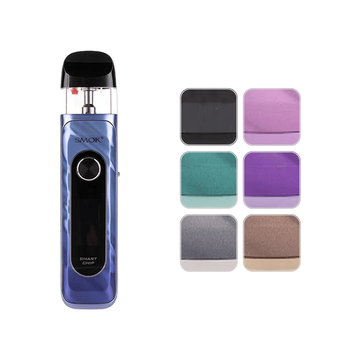 Smok Novo 6 Pod Kit in Blue with body colour swatches