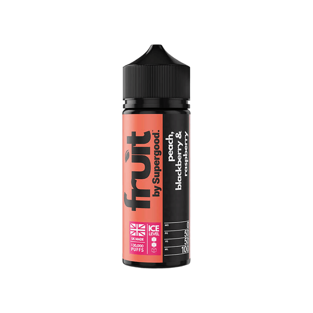 Peach Blackberry & Raspberry 100ml Shortfill E-Liquid by Supergood Fruit