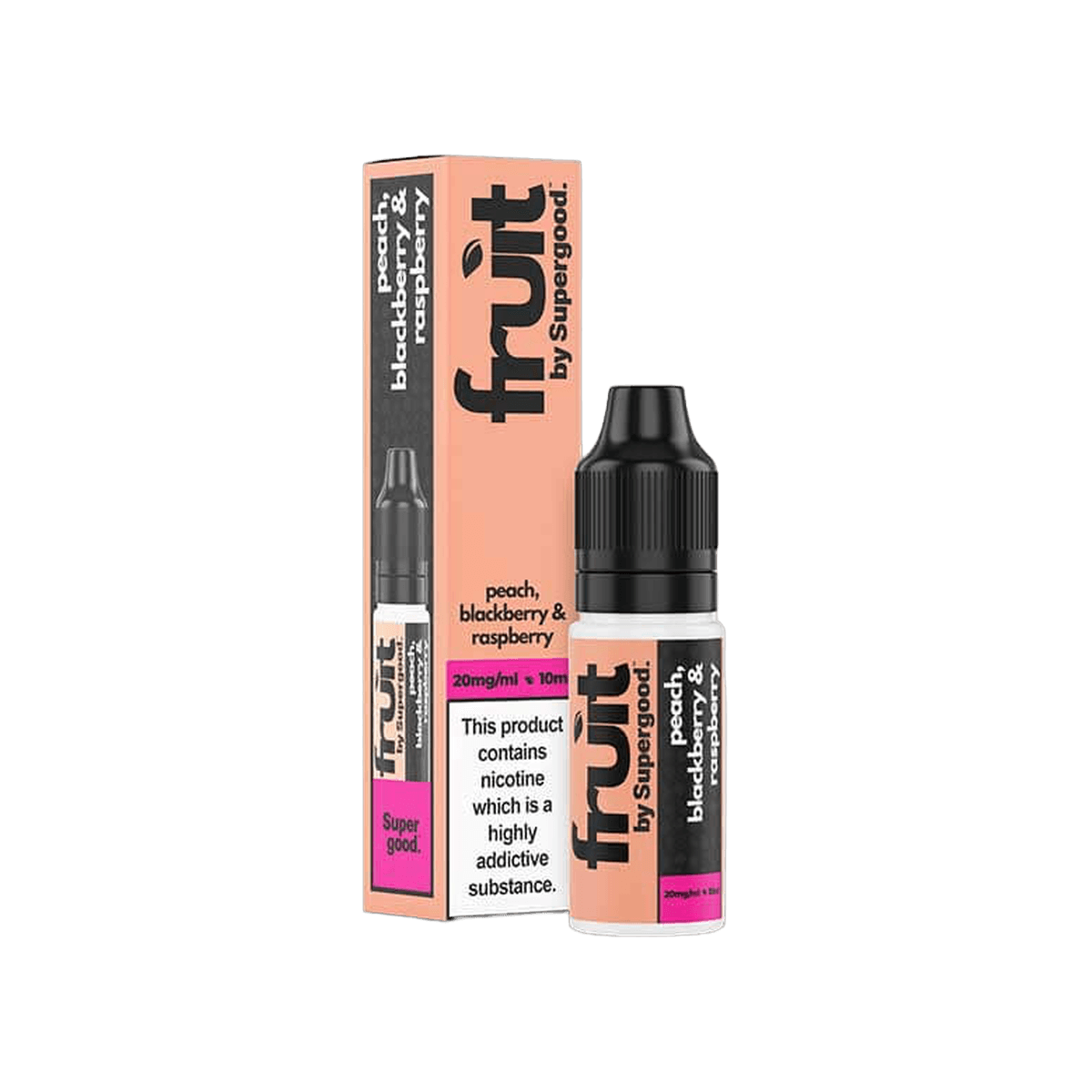 Peach Blackberry & Raspberry Nic Salt E-Liquid by Supergood Fruit