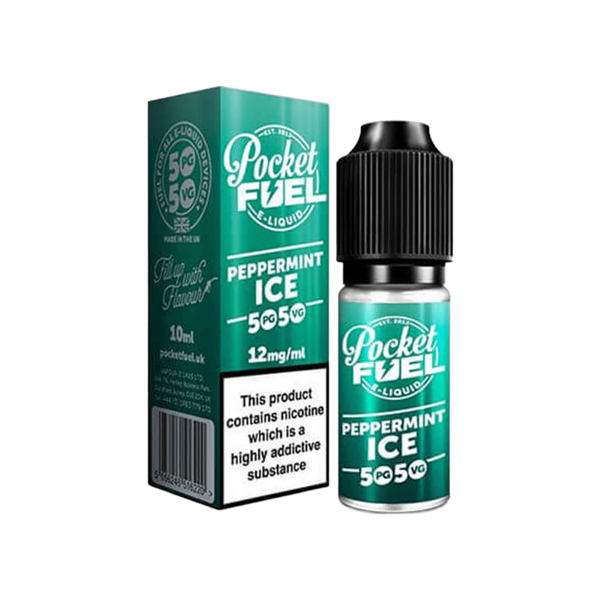 Peppermint Ice 50/50 E-Liquid by Pocket Fuel