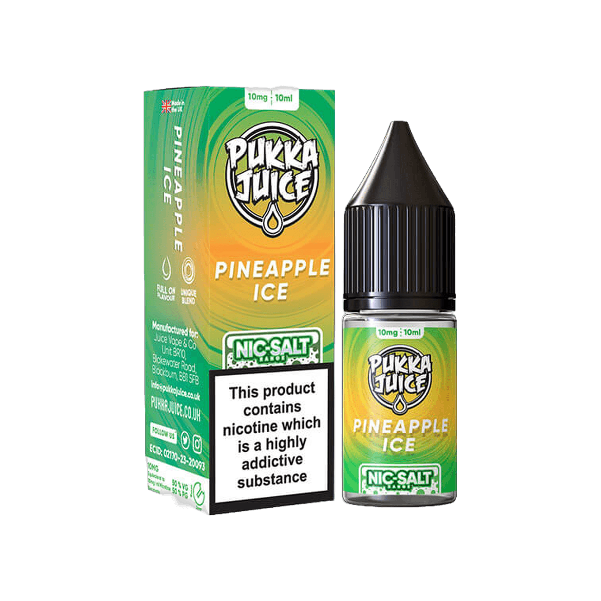 Pineapple Ice Nic Salt E-Liquid by Pukka Juice