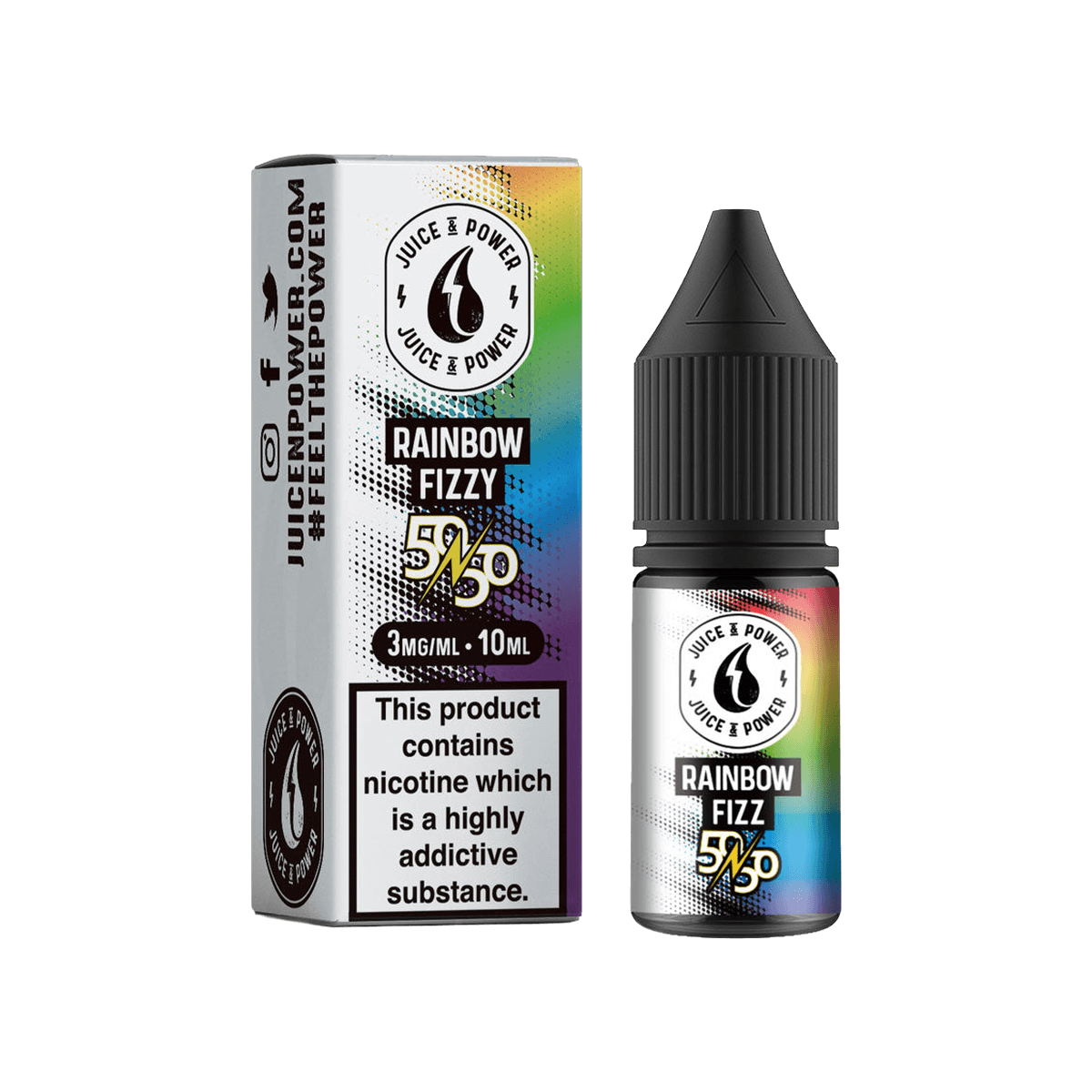 Rainbow Fizz 50 50 E-Liquid by Juice N Power - E-Liquids