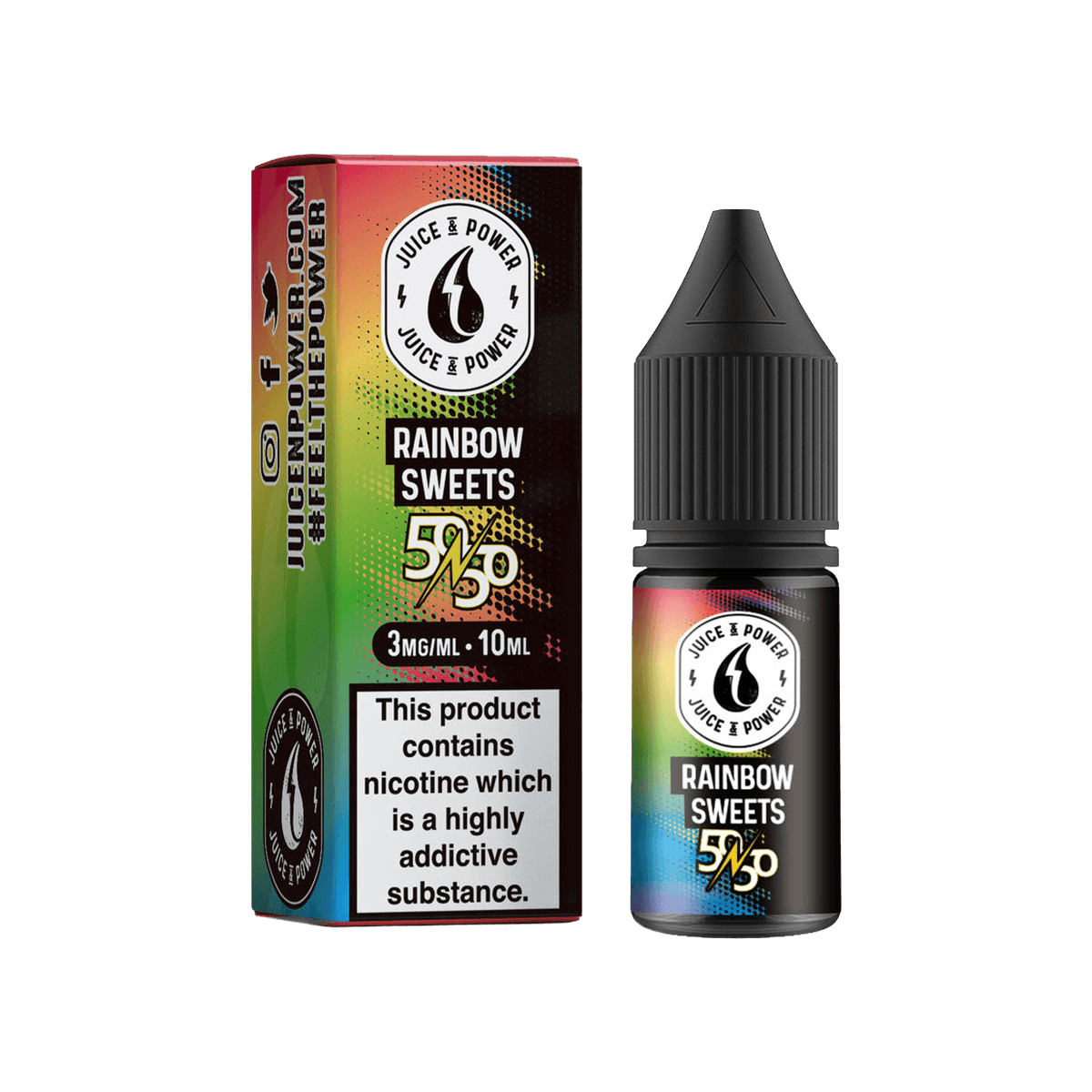 Rainbow Sweets 50/50 E-Liquid by Juice N Power