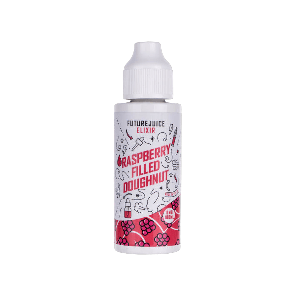Raspberry Filled Doughnut 100ml Shortfill E-Liquid by Future Juice Elixir - E-Liquids