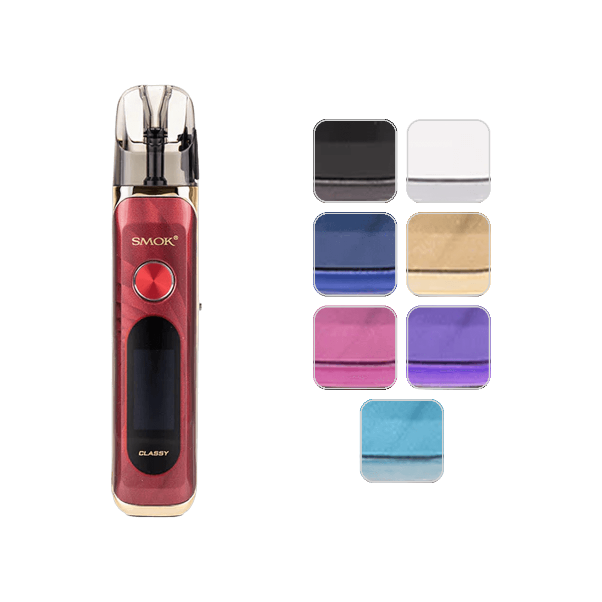Smok Novo Classy Pod Kit in Red Ruby with colour swatches