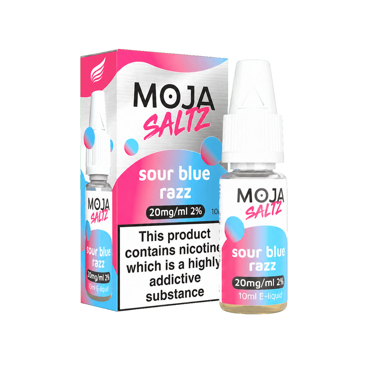 Sour Blue Razz Nic Salt E-Liquid by Moja Saltz - 10ml E-Liquid