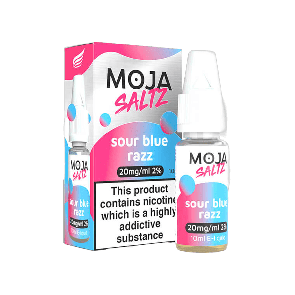 Sour Blue Razz Nic Salt E-Liquid by Moja Saltz