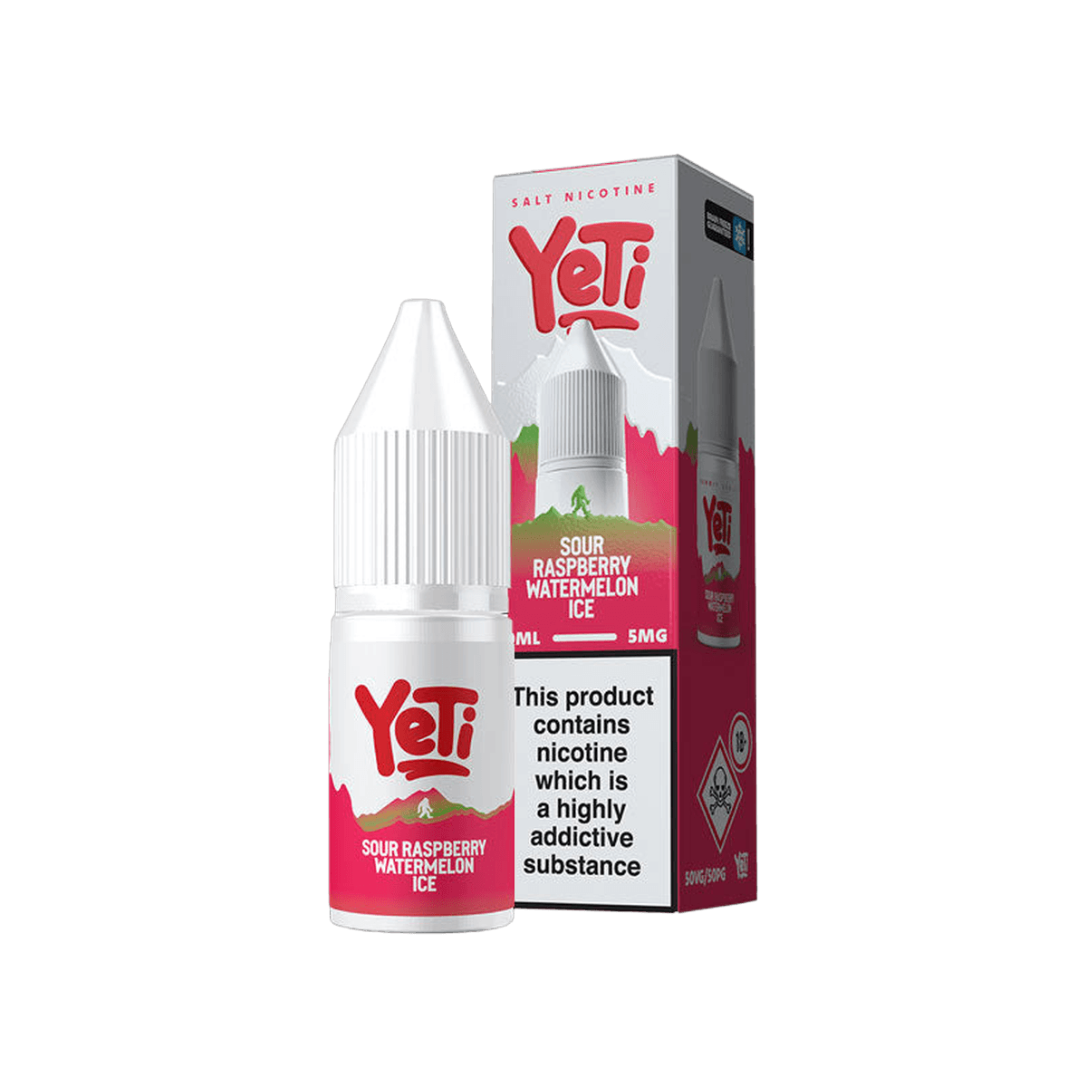 Sour Raspberry Watermelon Ice Nic Salt E-Liquid by Yeti Summit Series