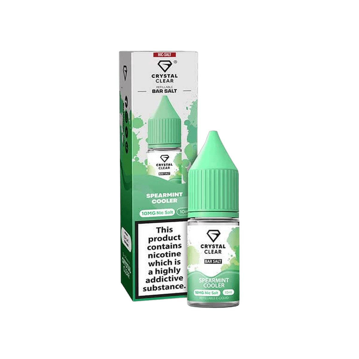 Spearmint Cooler Nic Salt E-Liquid by Crystal Clear
