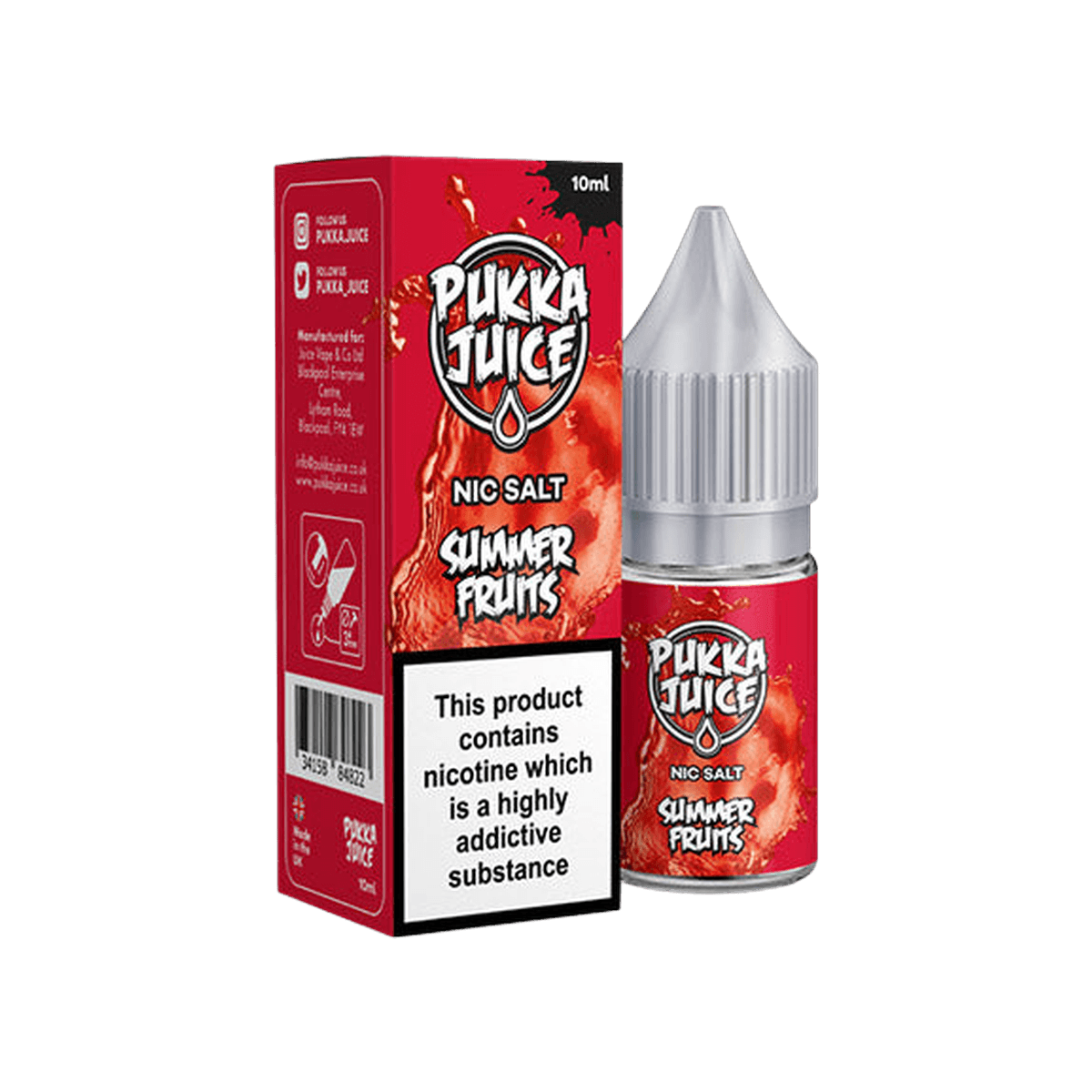 Summer Fruits Nic Salt E-Liquid by Pukka Juice - E-Liquids