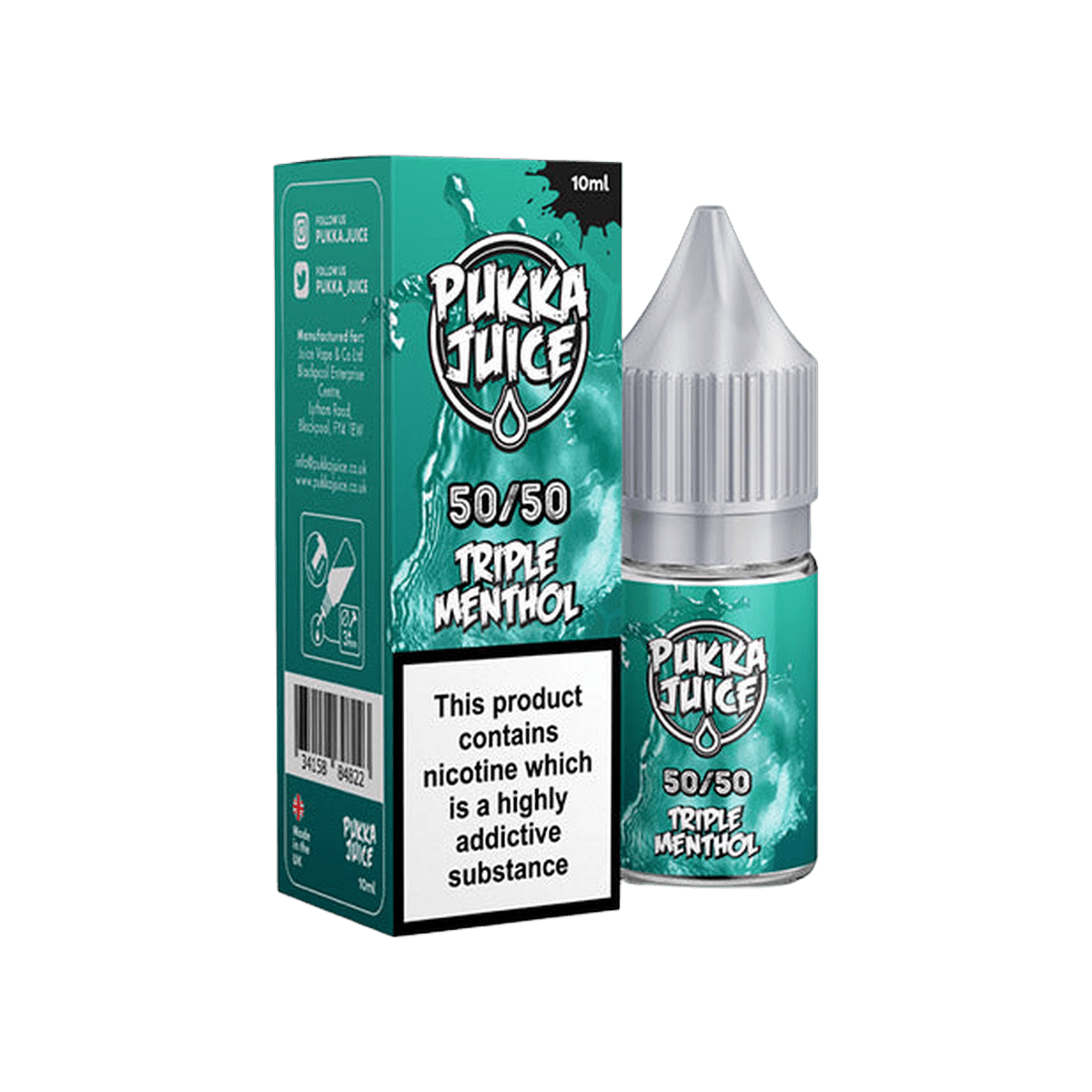 Triple Menthol 50 50 E-Liquid by Pukka Juice - E-Liquids