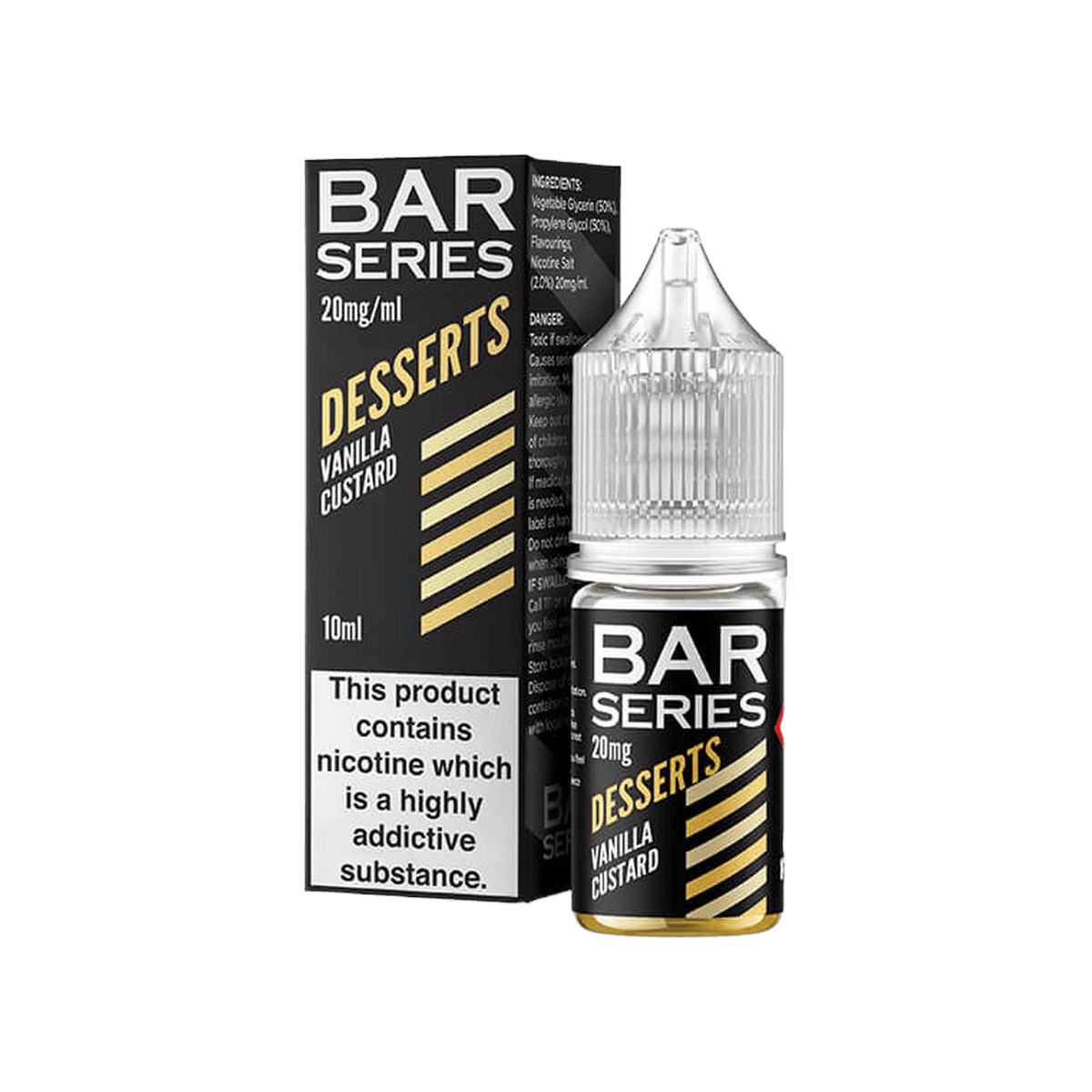 Vanilla Custard Nic Salt E-Liquid by Bar Series Desserts
