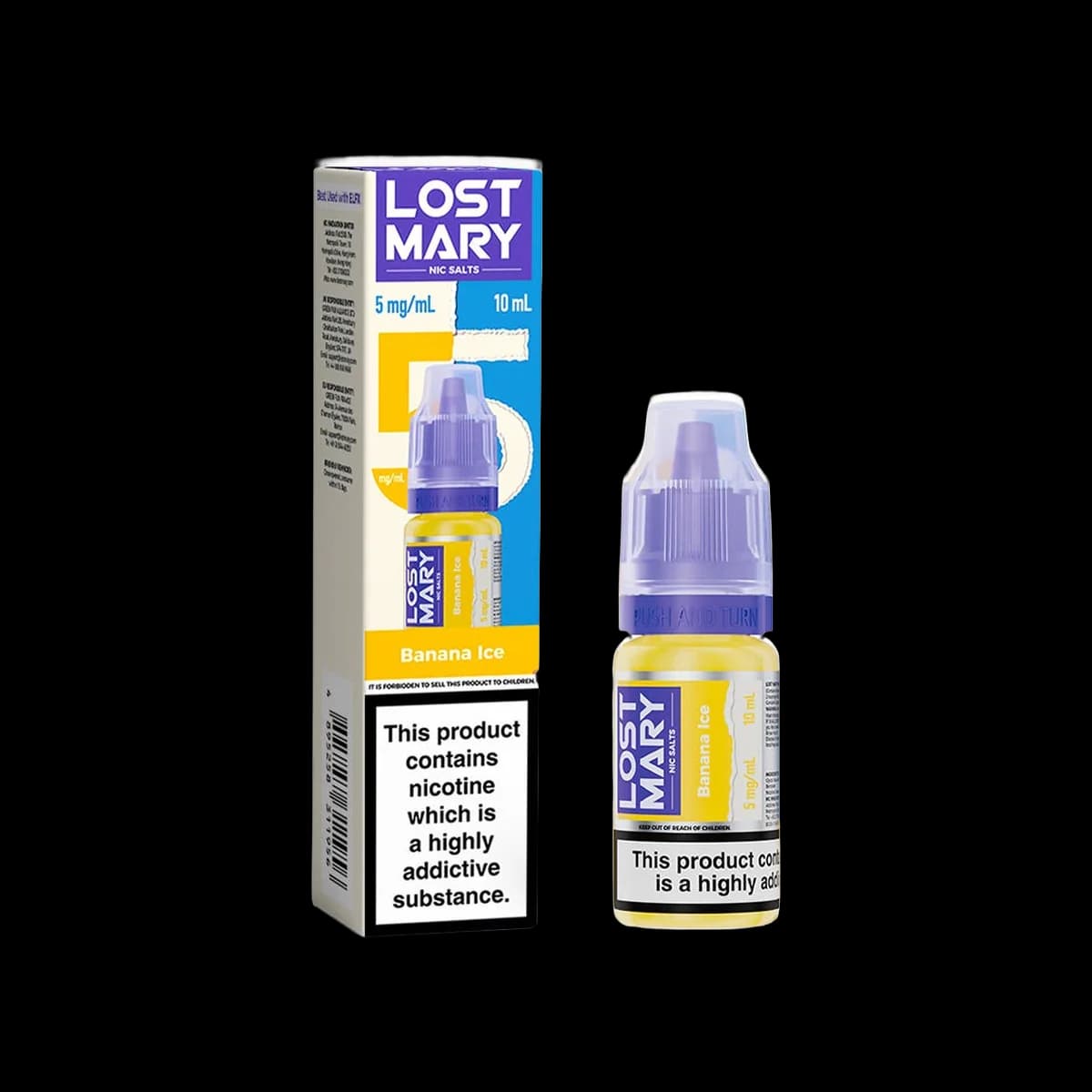 Banana Ice Nic Salt E-Liquid by Lost Mary - 10mg E-Liquid