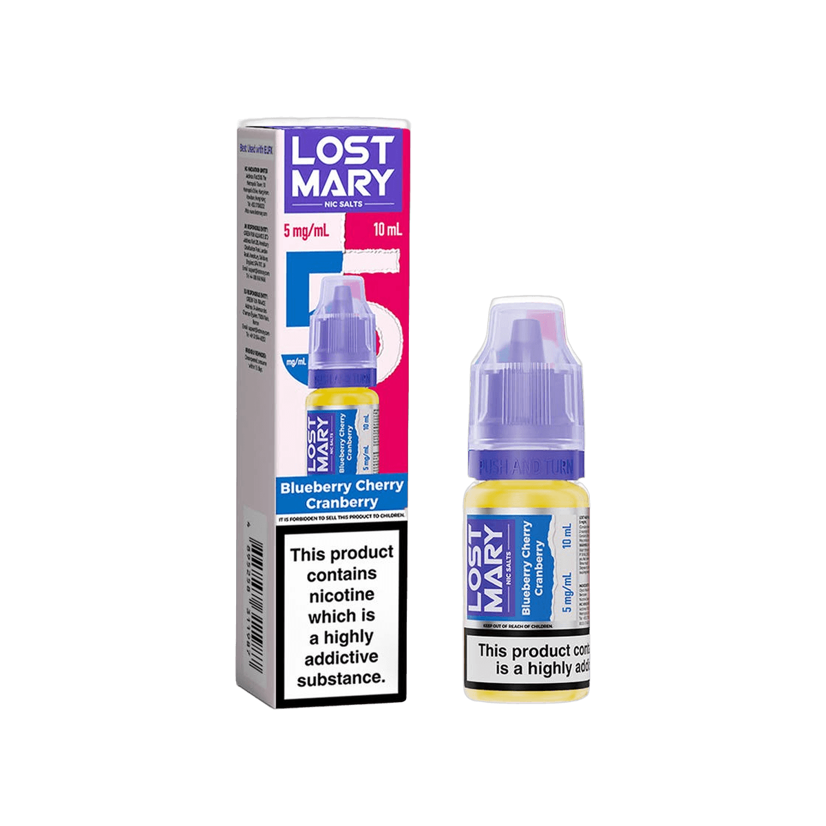Blueberry Cherry Cranberry Nic Salt E-Liquid by Lost Mary - 10mg E-Liquid