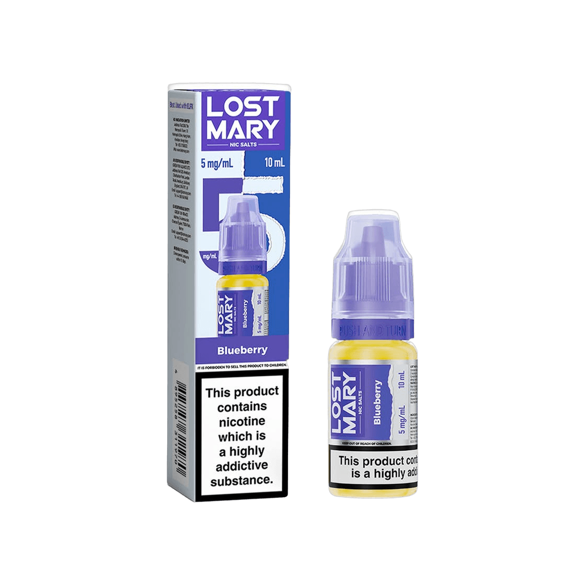Blueberry Nic Salt E-Liquid by Lost Mary - 10mg E-Liquid