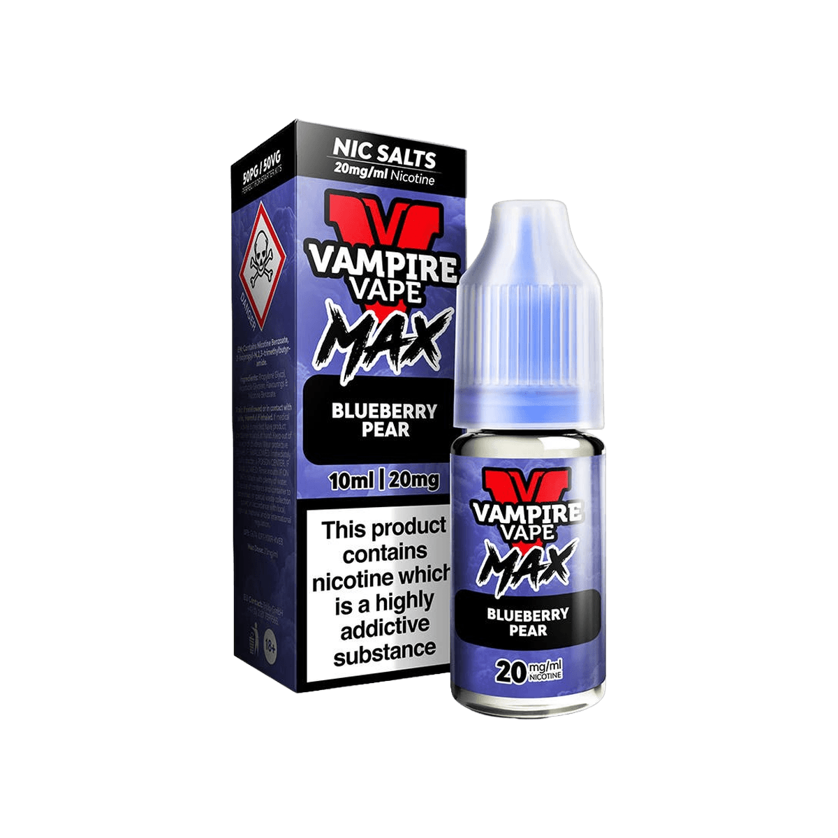 Blueberry Pear Nic Salt E-Liquid by Vampire Vape Max - 10mg E-Liquid