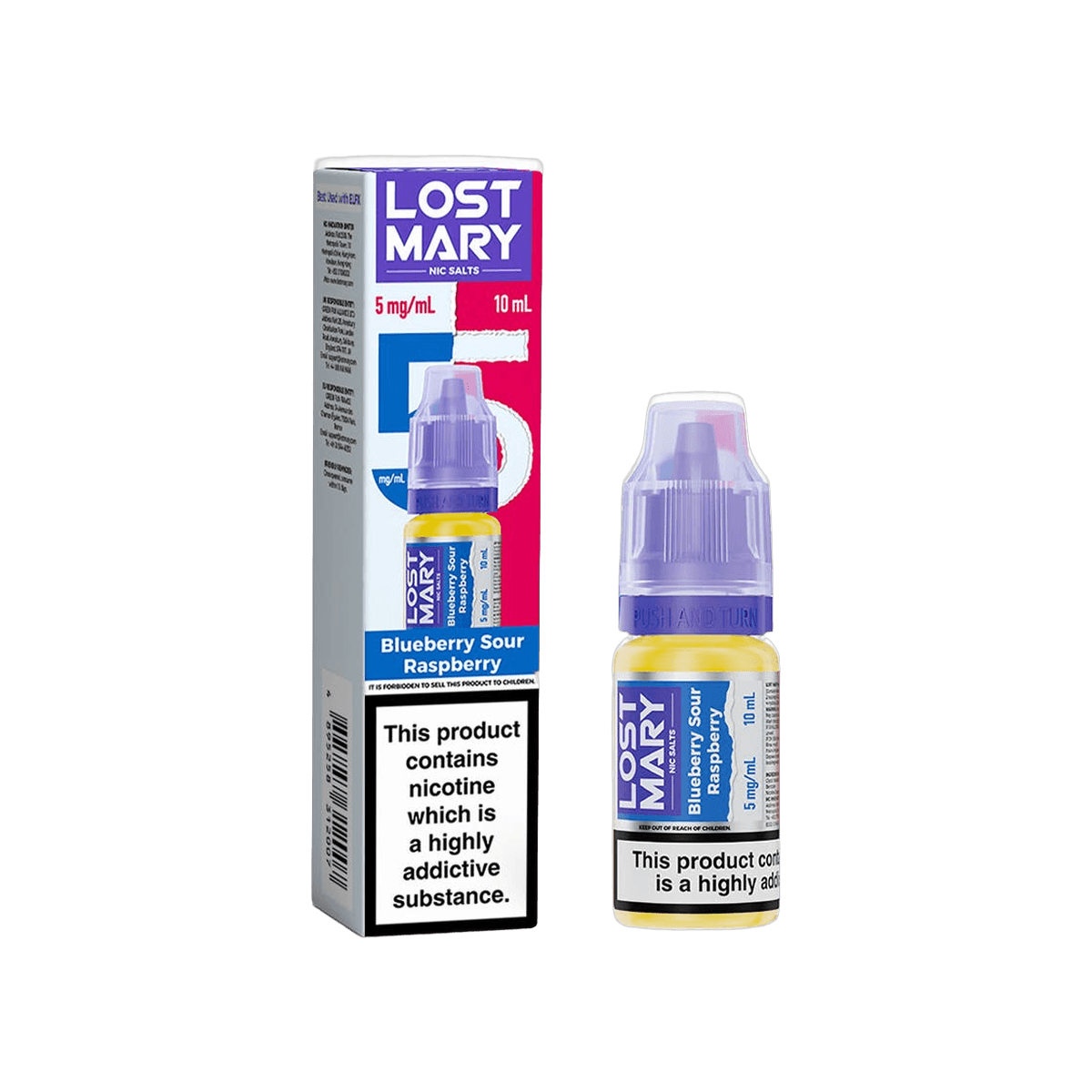 Blueberry Sour Raspberry Nic Salt E-Liquid by Lost Mary - 10mg E-Liquid