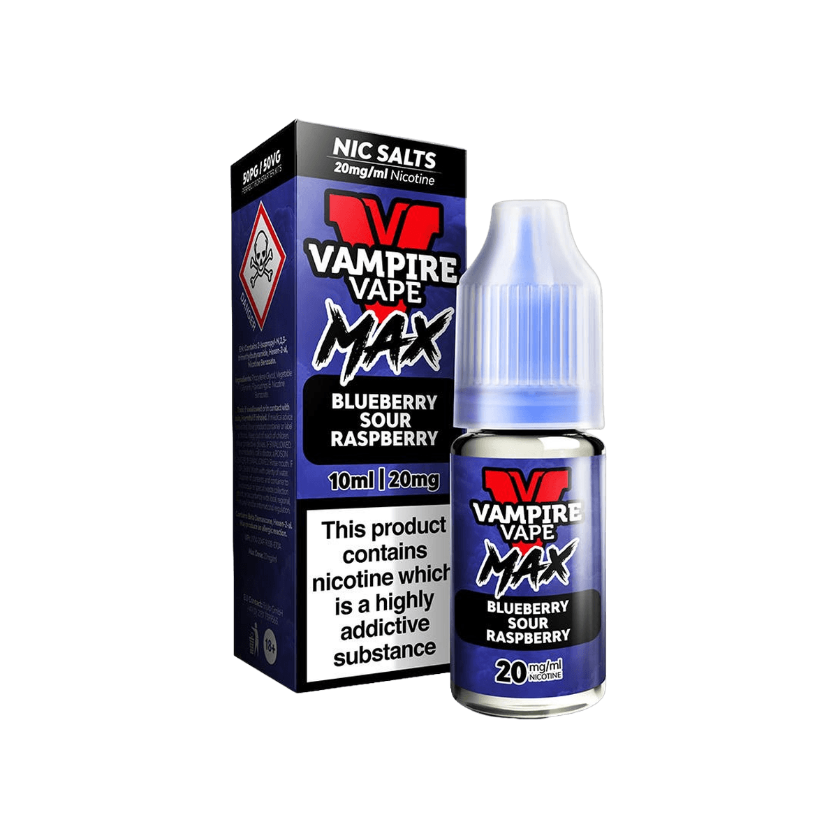 Blueberry Sour Raspberry Nic Salt E-Liquid by Vampire Vape Max - E-Liquids