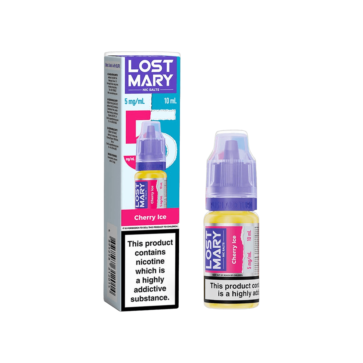 Cherry Ice Nic Salt E-Liquid by Lost Mary - 10mg E-Liquid
