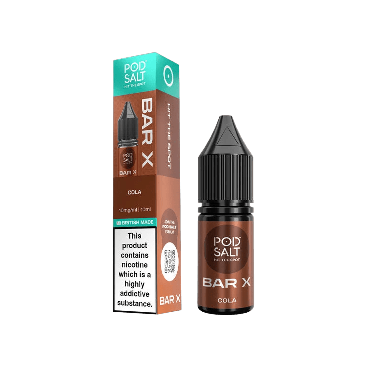 Cola Nic Salt E-Liquid by Pod Salt Bar X - 10mg E-Liquid