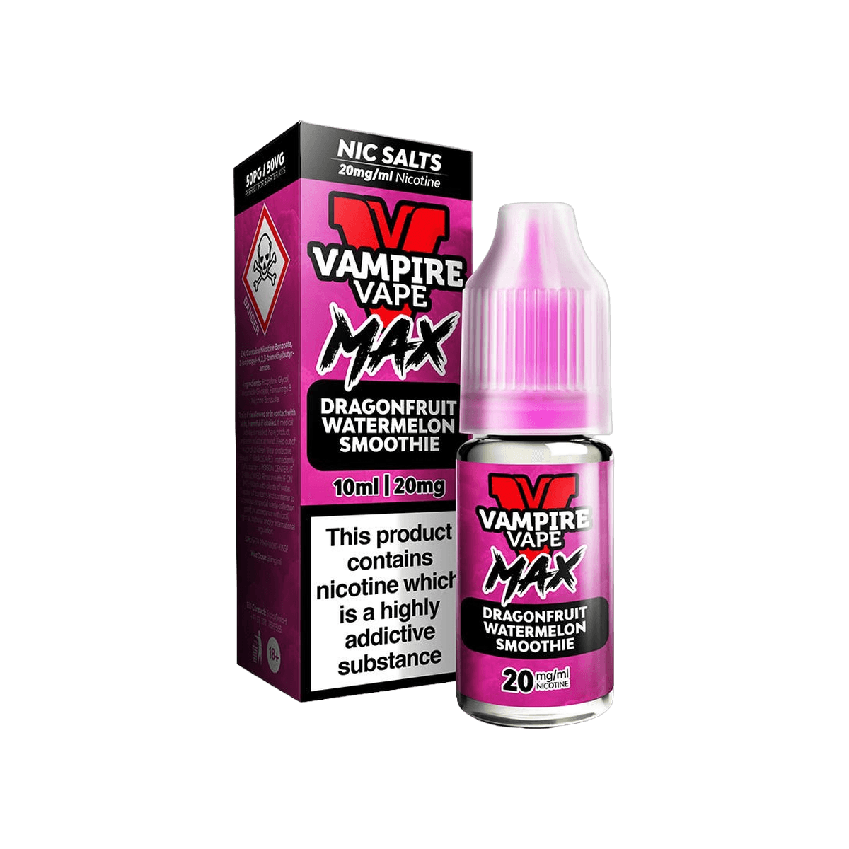 Dragonfruit & Watermelon Smoothie Nic Salt E-Liquid by Vampire Vape Max