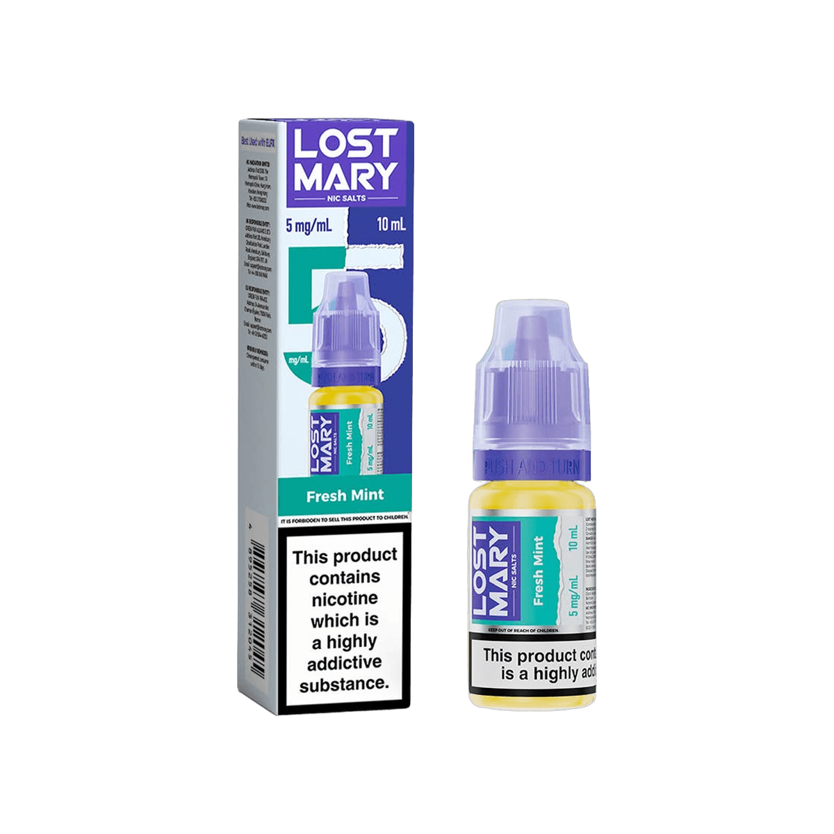 Fresh Mint Nic Salt E-Liquid by Lost Mary - 10mg E-Liquid