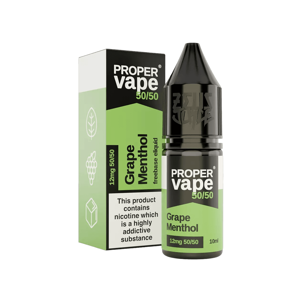Grape Menthol E-Liquid by Proper Vape - 10 E-liquids For 12 Deals