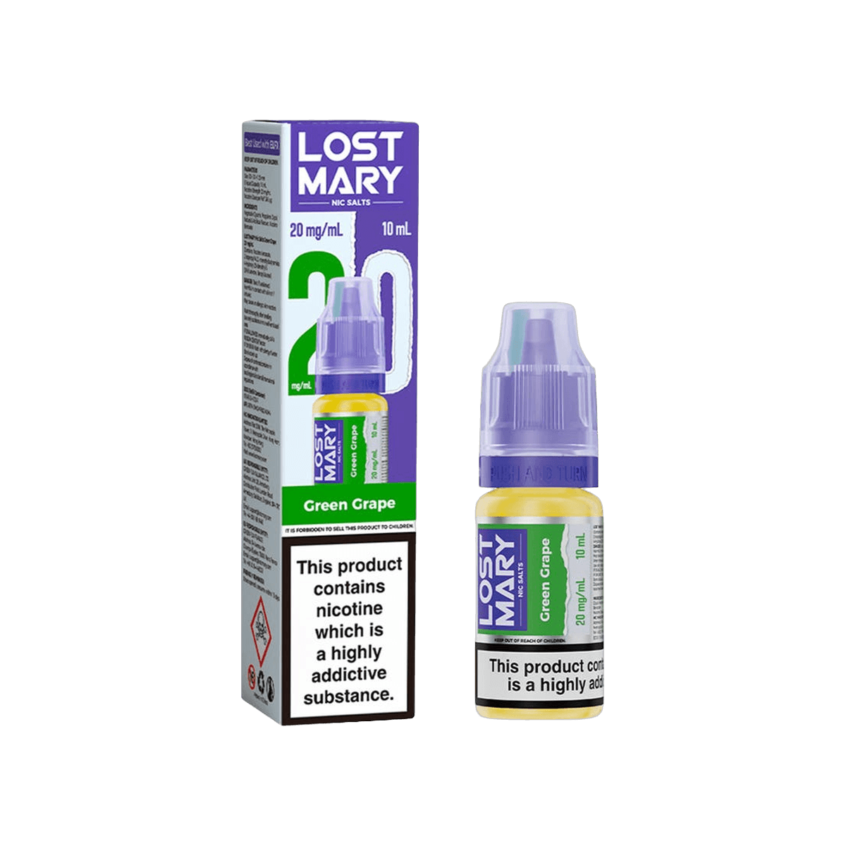 Green Grape Nic Salt E-Liquid by Lost Mary - 10mg E-Liquid