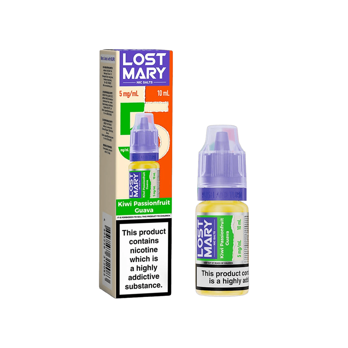 Kiwi Passionfruit Guava Nic Salt E-Liquid by Lost Mary