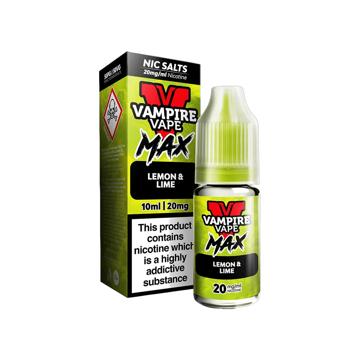 Lemon Lime Nic Salt E-Liquid by Vampire Vape Max - 10mg E-Liquid