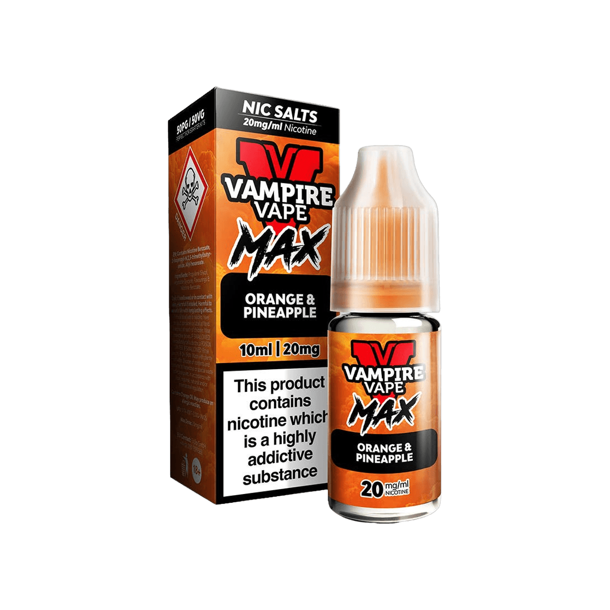Orange Pineapple Nic Salt E-Liquid by Vampire Vape Max