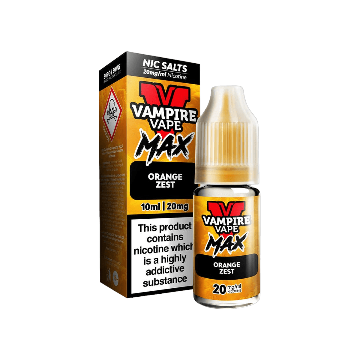 Orange Zest Nic Salt E-Liquid by Vampire Vape Max - 10mg E-Liquid