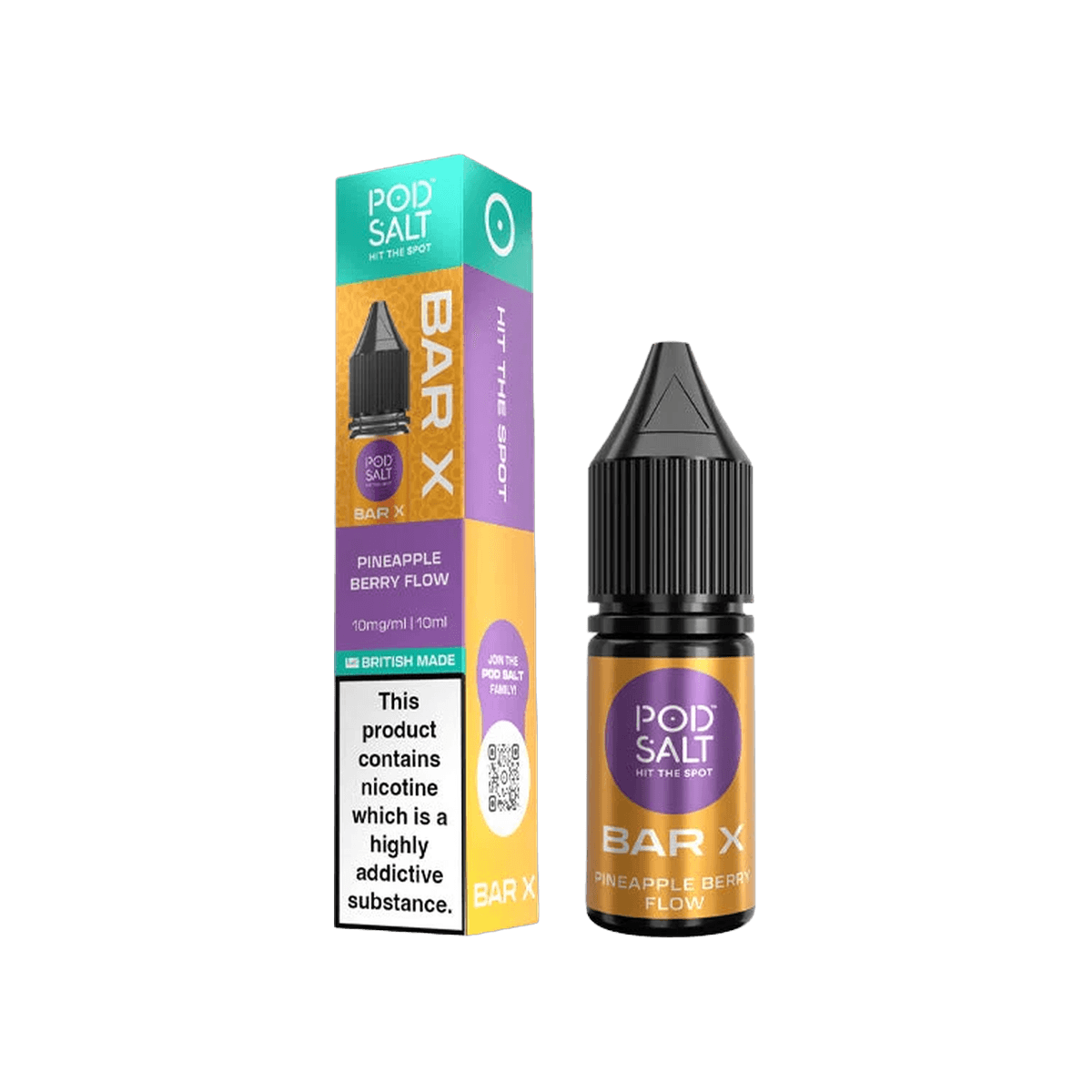 Pineapple Berry Flow Nic Salt E-Liquid by Pod Salt Bar X