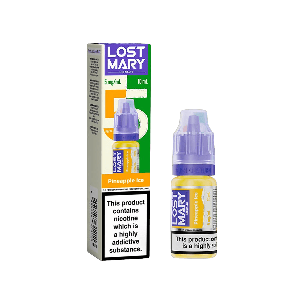 Pineapple Ice Nic Salt E-Liquid by Lost Mary - 10mg E-Liquid