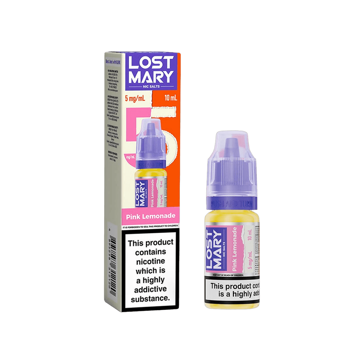 Pink Lemonade Nic Salt E-Liquid by Lost Mary - 10mg E-Liquid