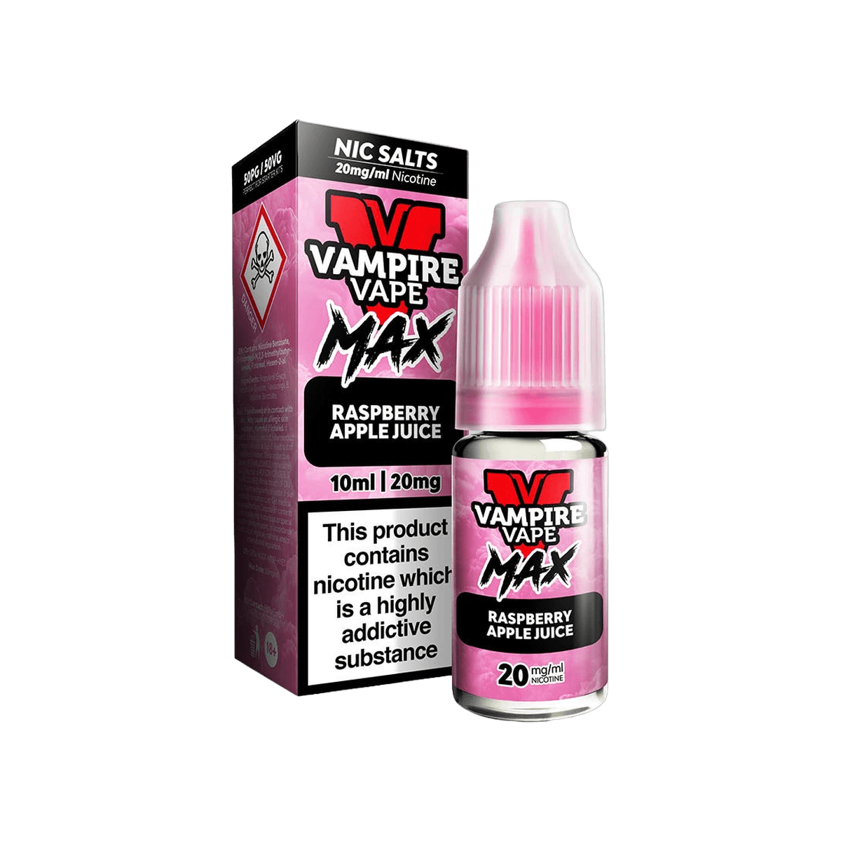 Raspberry Apple Juice Nic Salt E-Liquid by Vampire Vape Max - 10mg E-Liquid