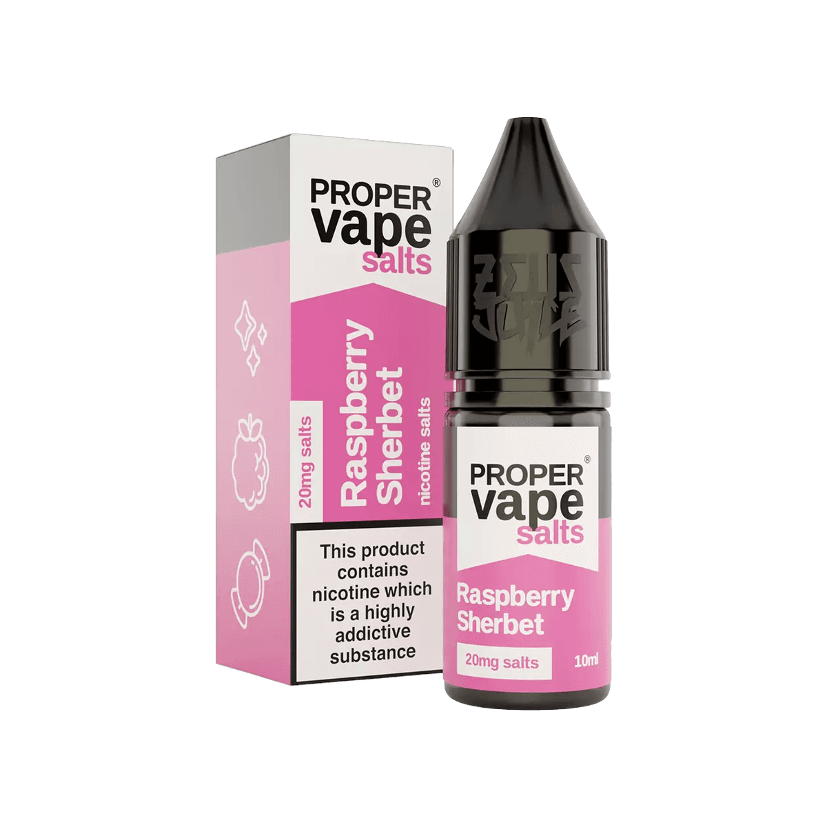 Raspberry Sherbet Nic Salt E-Liquid by Proper Vape - E-Liquids