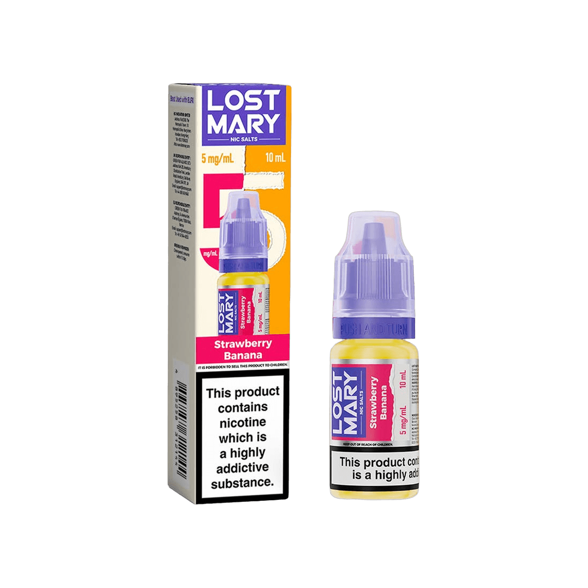 Strawberry Banana Nic Salt E-Liquid by Lost Mary