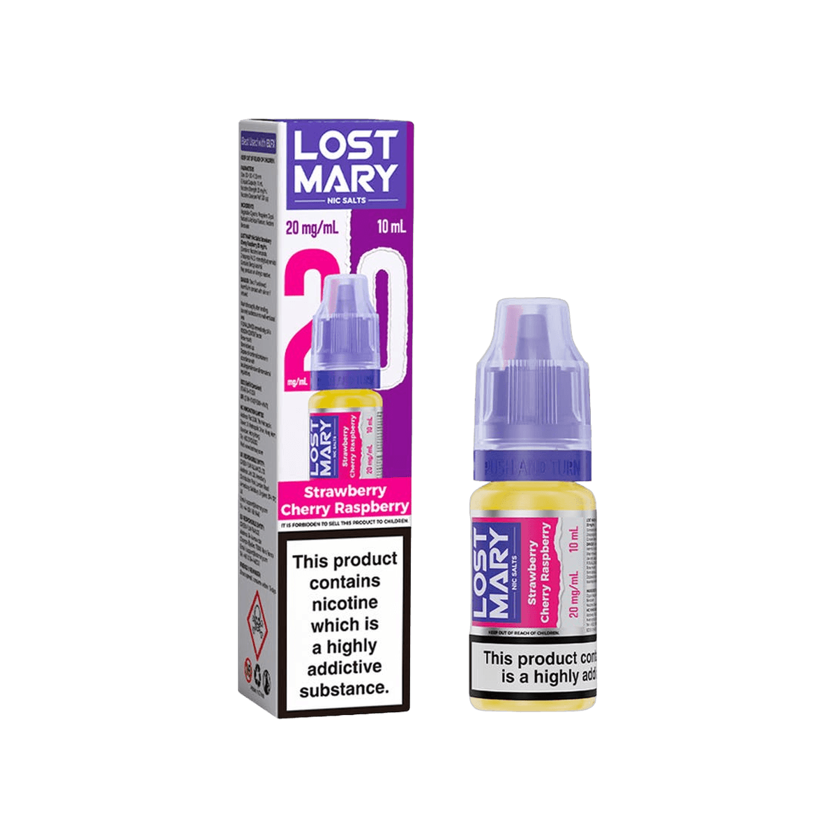 Strawberry Cherry Raspberry Nic Salt E-Liquid by Lost Mary - 10mg E-Liquid
