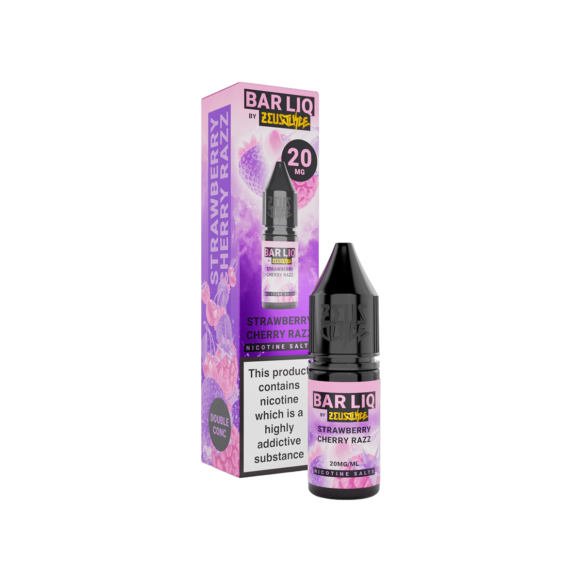 Strawberry Cherry Razz Nic Salt E-Liquid by Bar Liq - 10mg E-Liquid