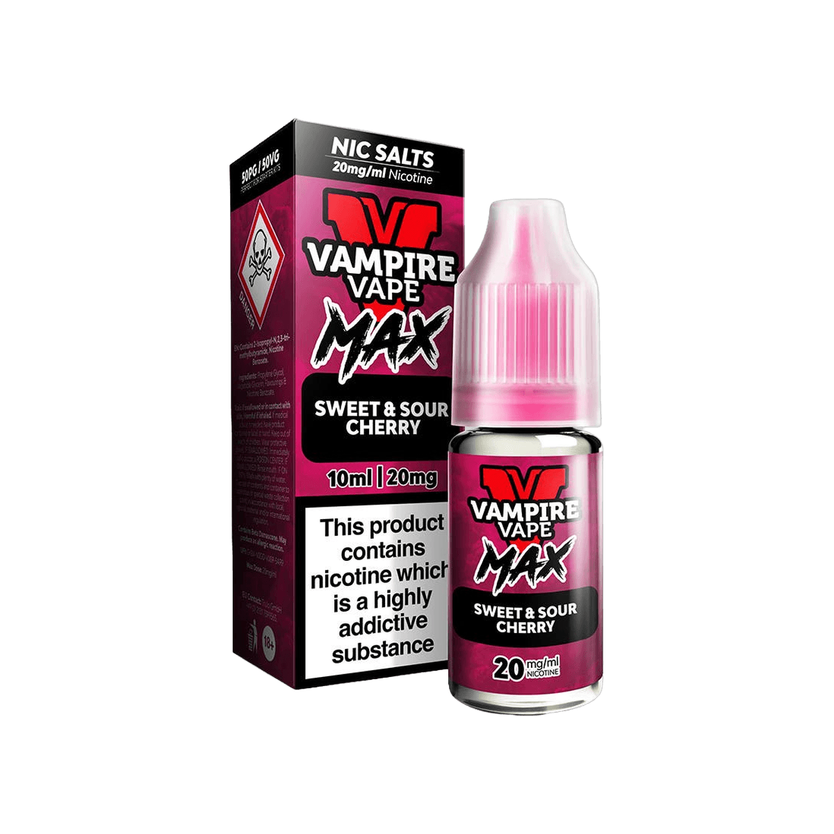 Sweet Sour Cherry Nic Salt E-Liquid by Vampire Vape Max - E-Liquids