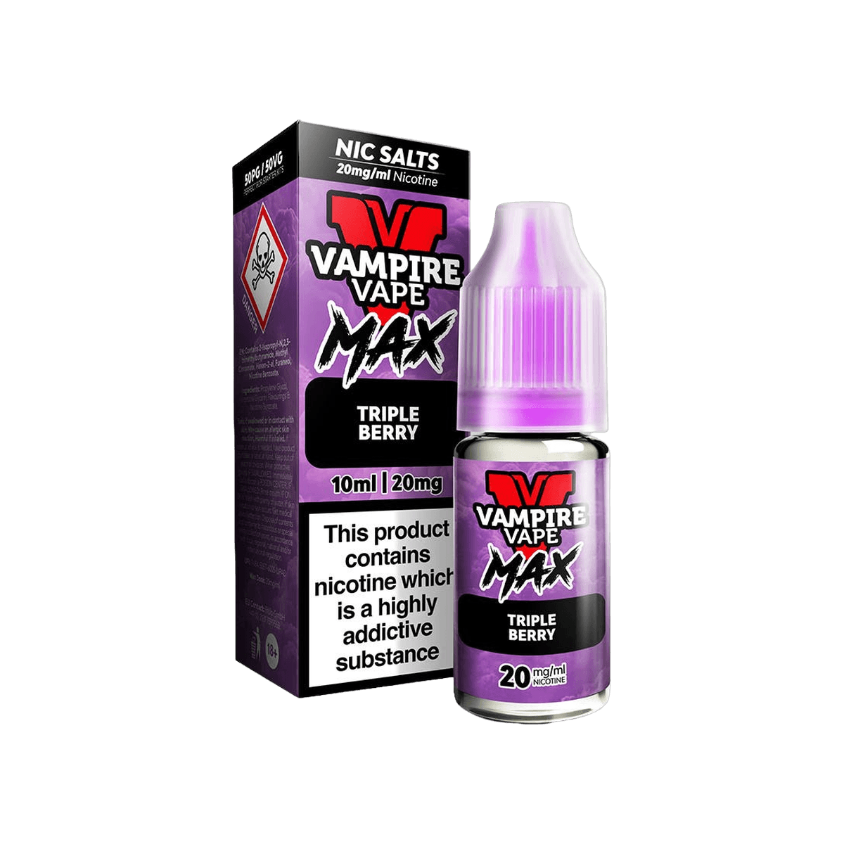 Triple Berry Nic Salt E-Liquid by Vampire Vape Max