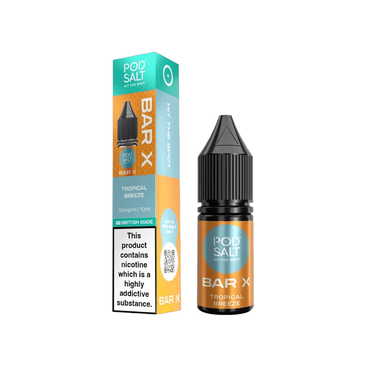 Tropical Breeze Nic Salt E-Liquid by Pod Salt Bar X - 10mg E-Liquid