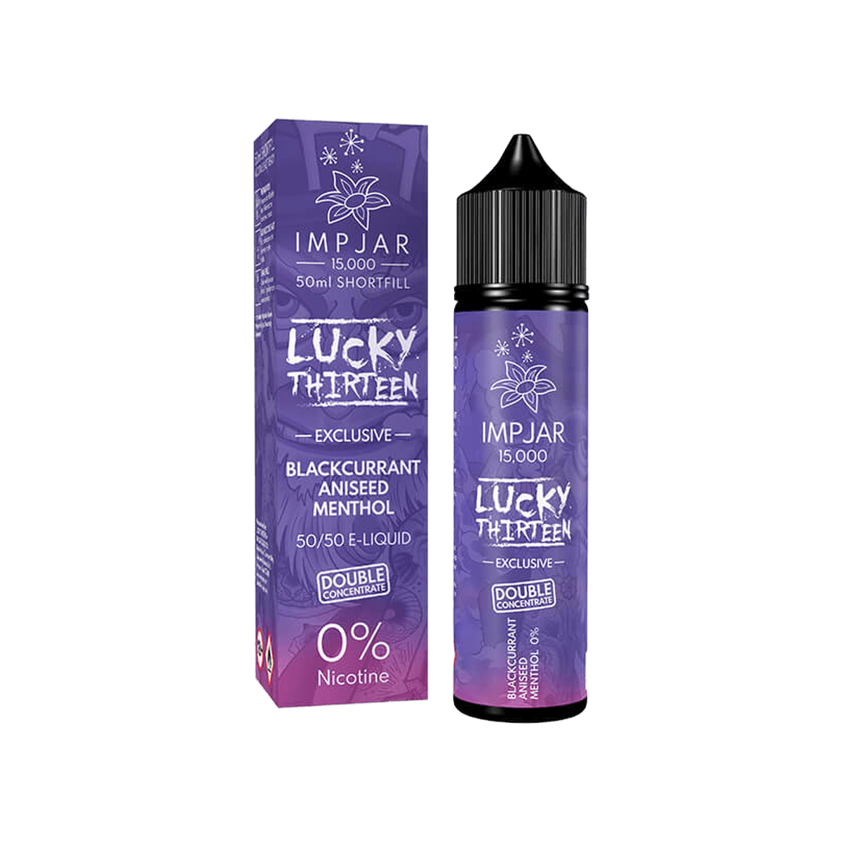 Blackcurrant Aniseed Menthol Shortfill E-Liquid by Imp Jar Lucky Thirteen 50ml - E-Liquids