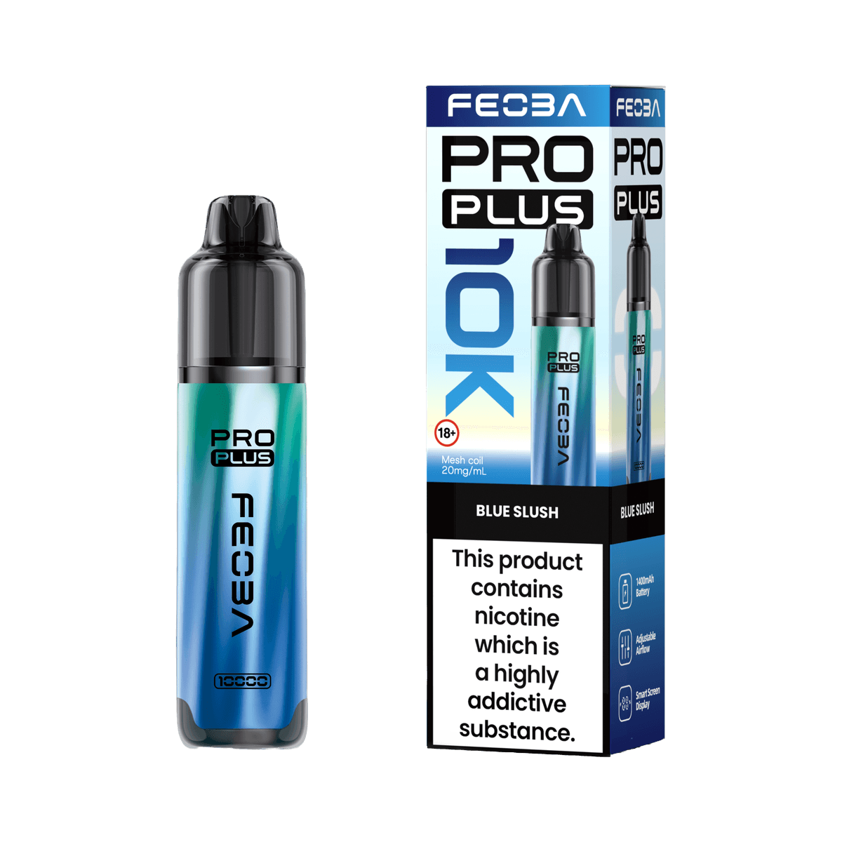 Feoba Pro Plus 10K Pod Kit - Blue Slush - Beginner Vape Kits