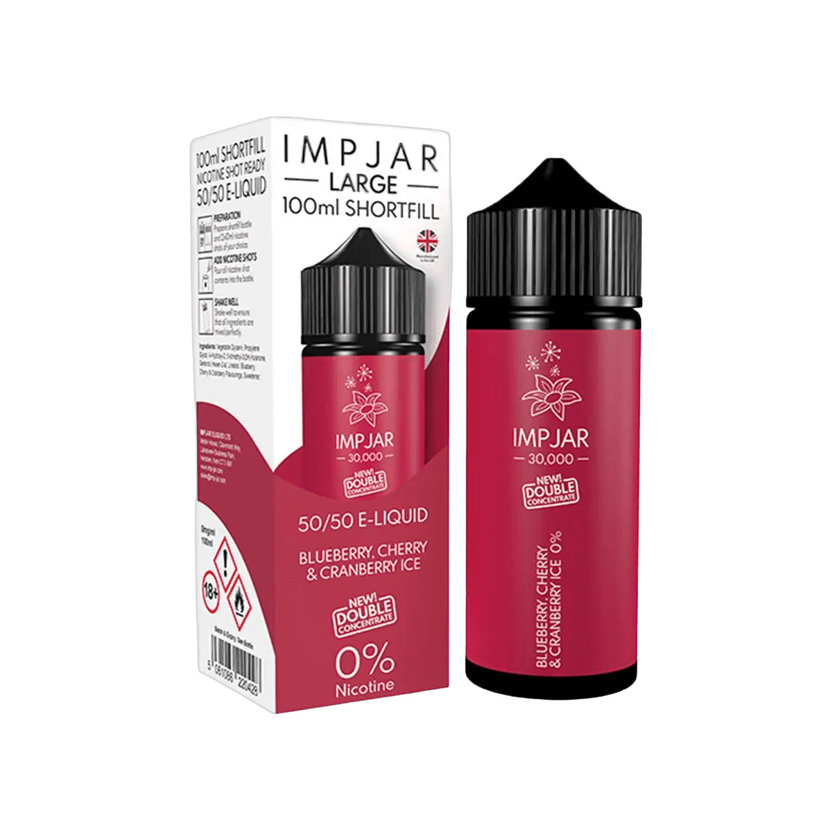 Blueberry Cherry Cranberry Shortfill E-Liquid by Imp Jar Large 100ml