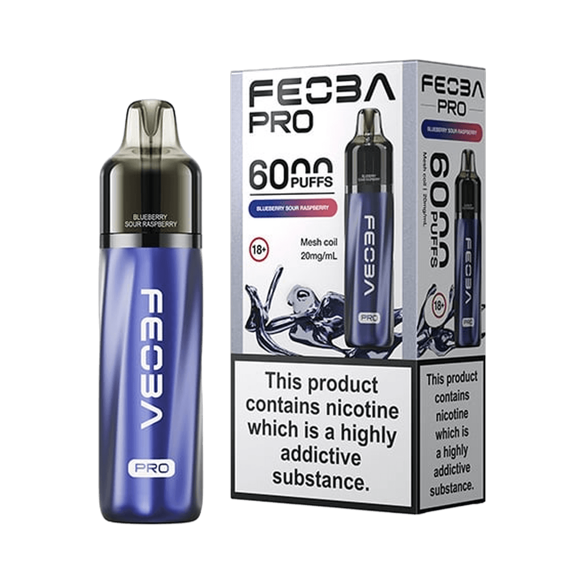 Feoba Pro 6000 Vape Kit - Blueberry Sour Raspberry - Beginner Vape Kits