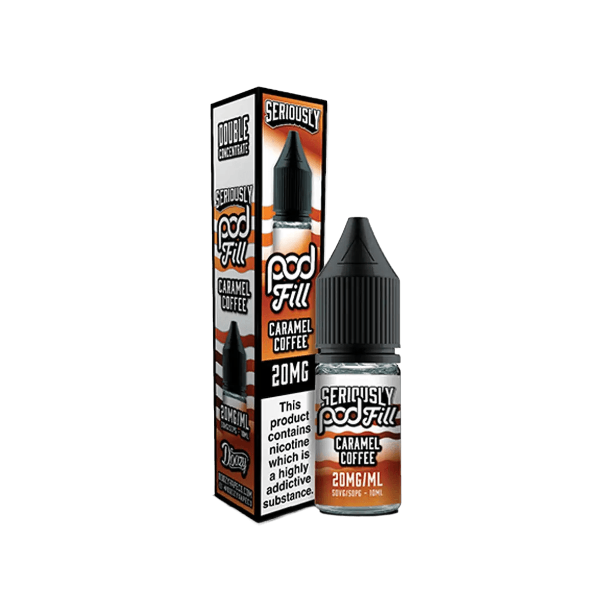 Caramel Coffee Nic Salt E-Liquid by Seriously Pod Fill - 10mg E-Liquid